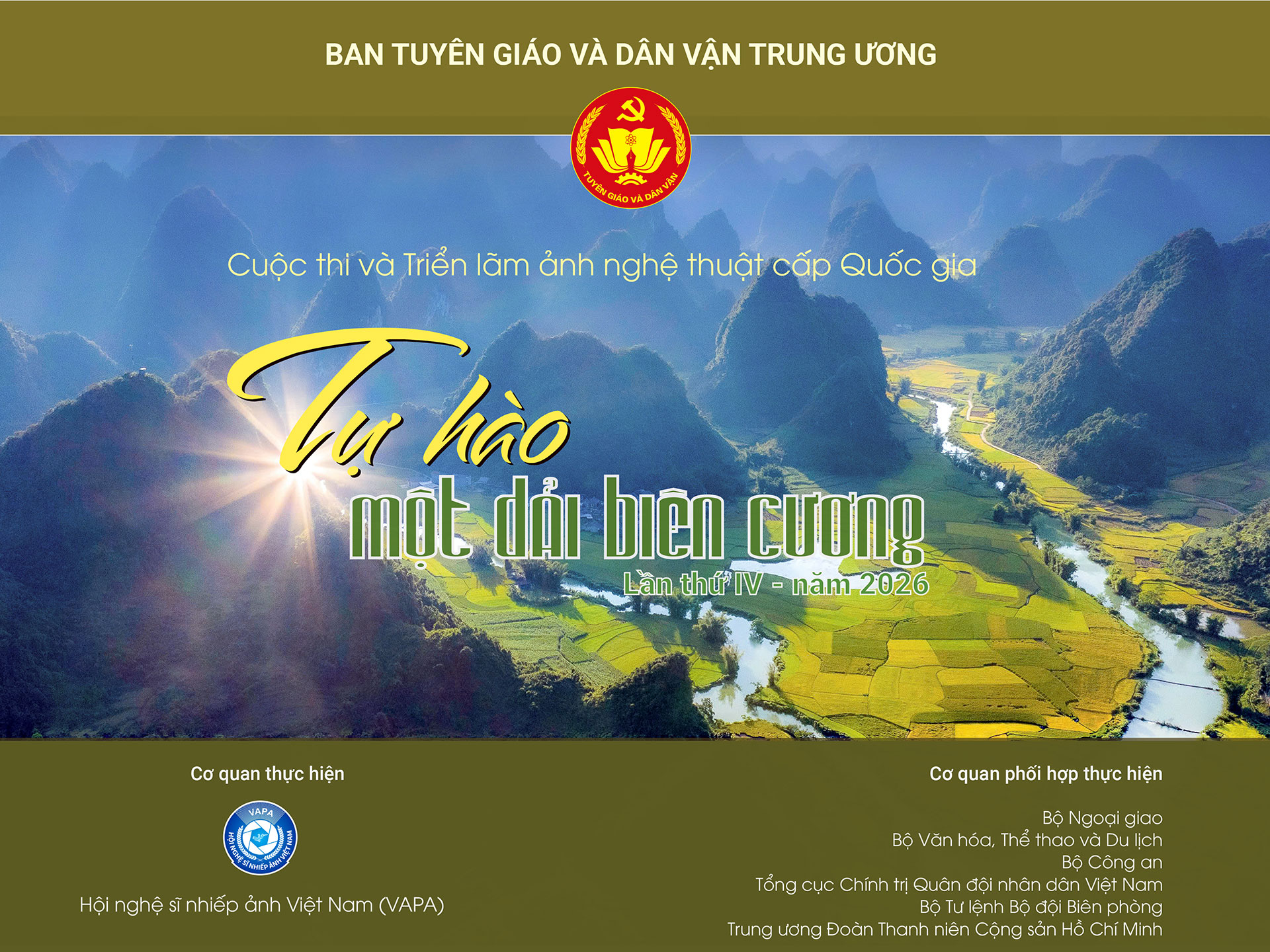 Cuộc thi và Triển lãm ảnh nghệ thuật cấp Quốc gia “Tự hào một dải biên cương” lần thứ IV - năm 2026